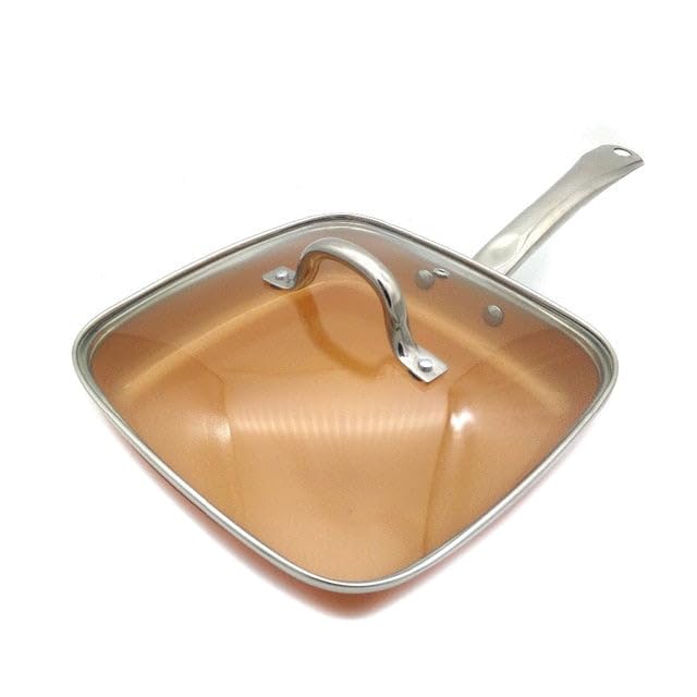 Poêle à frire en cuivre céramique non stick épaisseur 2,2 mm pour cuisine saine