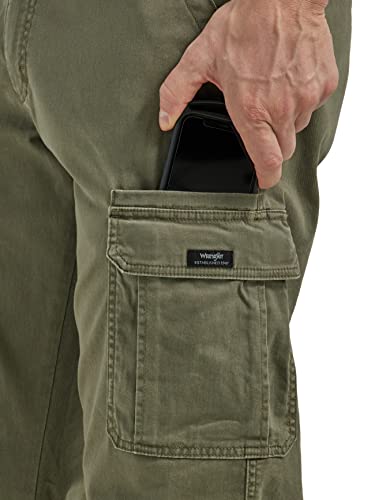 image for Wrangler Authentics Relaxed Fit Stretch Cargo Pant, Olive, 42W x 34L