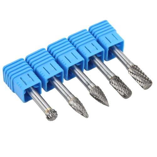 Set de 5 fresas de carburo de doble corte 1/4 pulg miniatura 6