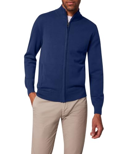 Pierre Cardin Herren Pullover Rundhals Strickjacke StKrgRV | Männer Basic Strickpulli | Mordern Fit | Navy Blazer 5064 6323 | 32W - 30L