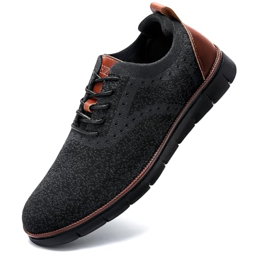 Best Casual Wear Shoes: Top Picks for Comfort and Style 14 Men's Casual Dress Oxfords Sneakers Business Mesh Breathable Lightweight Walking Shoes Tennis Comfortable Fashion Office Grey Black EU43