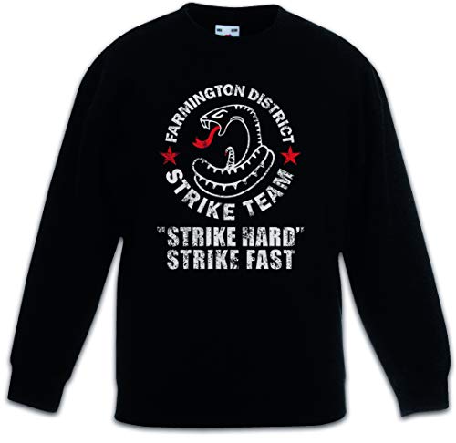 Sweat-shirt pour enfant noir avec motif bouclier Strike Team Urban Backwoods
