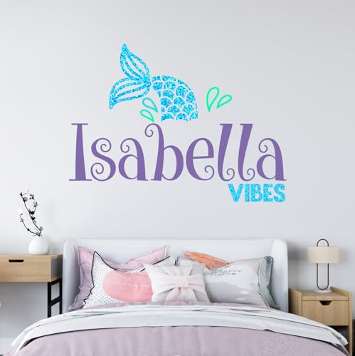 Vinilo Decorativo Personalizado Cola Sirena 15x11 in miniatura 4