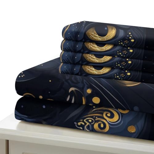 Housse de couette chat noir 140x200cm lit enfant avec parure de lit microfibre 3D