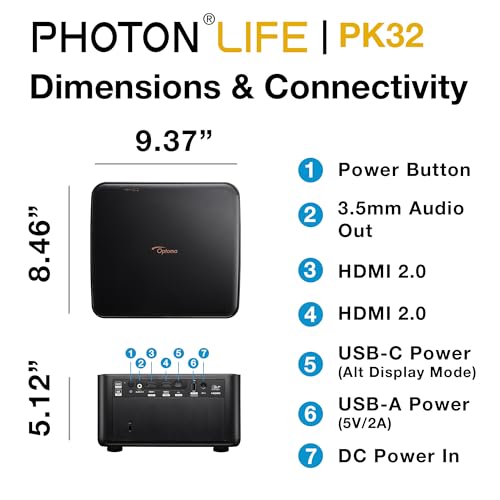 Optoma Photon Life PK32 4K UHD 60Hz LED Projector - image 8