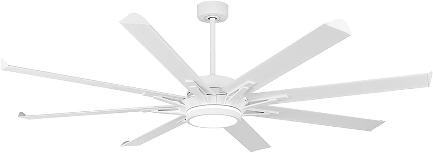 Ventilador Dc Grado 30w 15w Blanco 8 Aspas Aluminio 198d 6vel. 3 Colores 4875lm Remoto,memoria,temporizador
