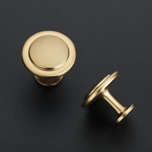 Image of Ravinte 55 Pack 1-1 /4 inch Kitchen Cabinet Knobs Champagne Bronze Dresser Zinc Pulls Door Drawer Handles for Dresser Drawers