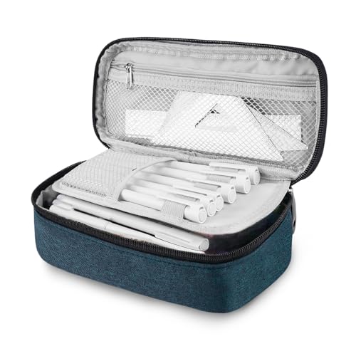 wonsar Federmäppchen Mäppchen Federtasche Etui 4 Fach Federmäppchen Mädchen Jungen Teenager Schlamppermäppchen für Schule & Büro