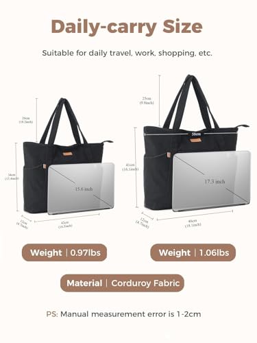 Lekespring Laptop Tote Bag for Women - Large Capacity Shoulder Bag with Zip and Pocket for College School Work Travel Shopping(Leopard Print) - Image 2