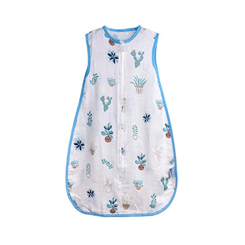 Image of Baby Sleeping Sack Muslin 0.5 tog Cotton 3-12 Months Summer Lightweight Toddler Wearable Blanket Sleeping Bag Thin Breathable Soft Infant Sleeper Sack 6-12M