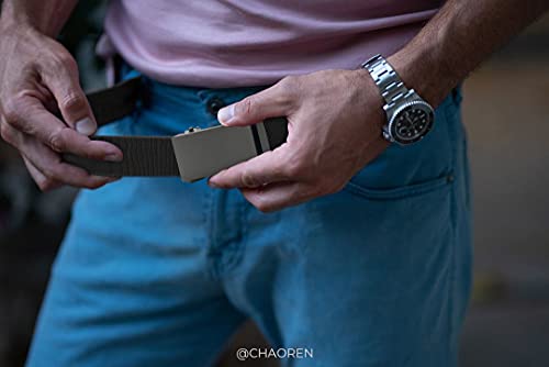 Chaoren Stretch Belts For Men - Nylon Elastic Belt 1 3/8" For Casual Wear - Comfort Golf Belt With Flexibility #TOP2