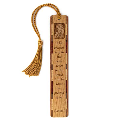 Socrates How To Live With Honor Quote, Engraved Wooden Bookmark - Also Available With Personalization - Made In Usa #TOP29