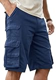 Boulder Creek Men's Big & Tall Ranger Side-Elastic Cargo Shorts, Navy Big-46