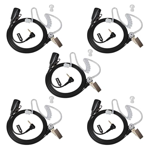 HYS 2.5mm 1Pin Talkie Walkie Oreillette avec Micro, Écouteur de Sécurité Compatible avec Motorola TLKR-T60 T61 T62 T80 T81 T82 T-92 H2O T80 Extreme...