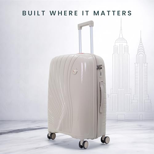 Image of AMERICAN TRAVELLER New York Trolley Bag | TSA Type Lock | Durable Hard Shell , TSA Type Lock , Spinner Trolley Luggage, 360 Disc Spinner Wheels
