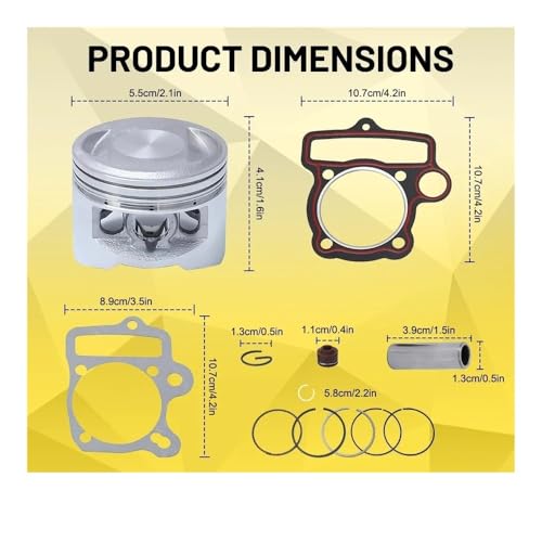 Kit piston YX140 haute compression pour optimiser la puissance moto - 6