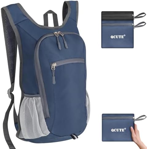 Qcute 15L Hiking Backpack Lightweight Packable Hiking Daypack Small Foldable Shoulder Bag Travel Day Pack Outdoor Gear