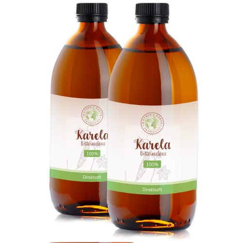 Mother Earth Products Karela (melón amargo) zumo directo (2 x 500 ml)
