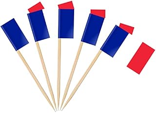 AhfuLife 100/200pcs World Cup 2022 England Toothpick Flags Cake Toppers, England Cocktail Stick Flag for Sandwich Food Cupcake Toppers Tableware Party Supplies Pub Royal Event Decor (100 Pcs)