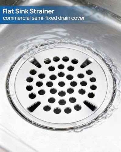 Repuesto para colador de desagüe de fregadero comercial 3 en 1/2 pulgadas, acero inoxidable 3 pack miniatura 2