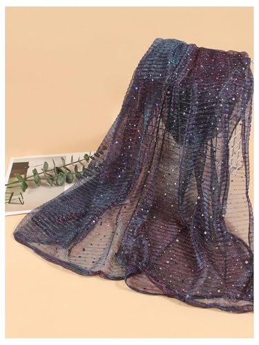 Image of Floerns Women's Sequin Bandana Square Scarf Silk Scarves Mesh Shawl and Wrap for Evening Dresses