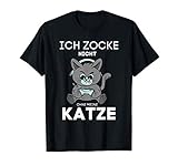 Gamer Katze Games Zocker Pc - Lustiges Gaming Spruch T-Shirt