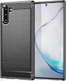 Aikcks for Samsung Galaxy Note10+ Plus 4G/5G Phone case, Shockproof, Scratch Resistant Carbon Fiber Jacket, Soft TPU, for Galaxy Note10+ Plus 4G/5G case (Black,)