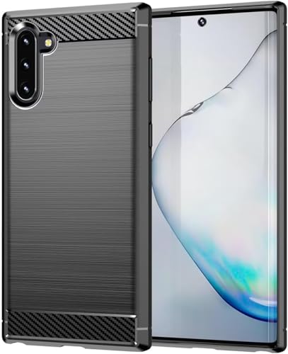 Aikcks for Samsung Galaxy Note10+ Plus 4G/5G Phone case, Shockproof, Scratch Resistant Carbon Fiber Jacket, Soft TPU, for Galaxy Note10+ Plus 4G/5G case (Black,)