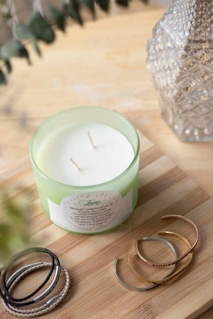 Vista 3 de Earth Angel Vela de soja natural, fragancia de vainilla con 2 mechas, 12 onzas (amor)