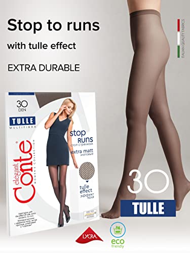 Image of Conte elegant Sheer 30 Denier Matte Pantyhose - Tulle