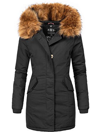Preisvergleich Produktbild Marikoo Damen Winter Mantel Winterparka Karmaa-Prc Schwarz Gr. S