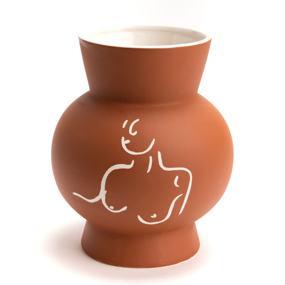 Vase Terracotta Femme Buste par Amadeus pour décoration d'intérieur naturelle