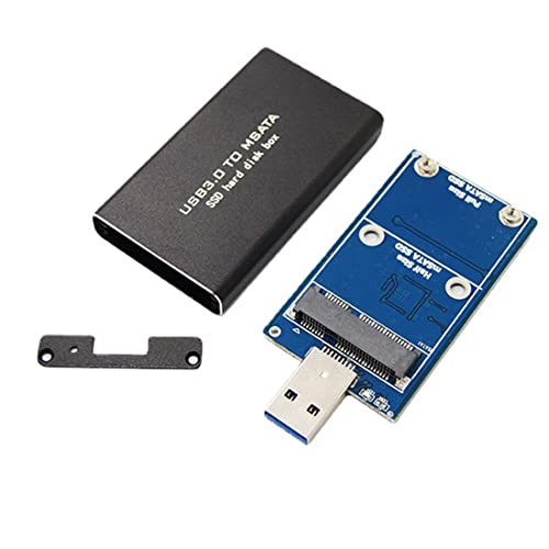 Caja externa USB 3.0 a mSATA SSD negra miniatura 2