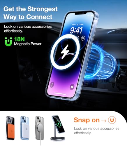 Image of TORRAS for iPhone 13 Case /iPhone 14 Case, [Compatible with MagSafe][Exceeded Military-Grade Protection & Durable] Magnetic Shockproof Anti-Scratch Hybrid Slim Phone Case iPhone 13 /14, Clear