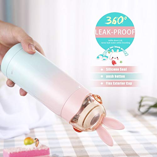Cute Rabbit Kids Insulation Bottle-Stainless Steel Thermoses,Leak-Proof Travel Coffee Mug,Durable Tumbler For Baby Hot Water 12 Ounce #TOP1