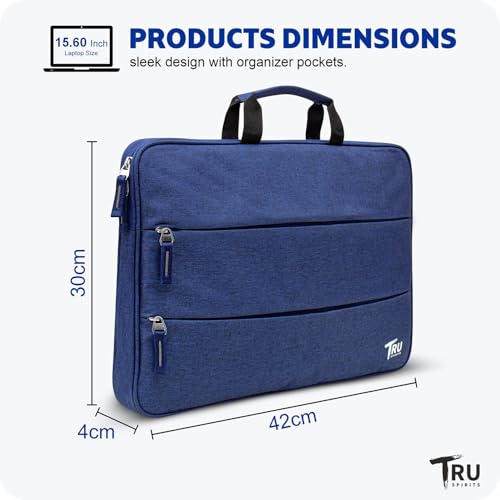 Image of Laptop Sleeve /Pouch /Case /Bag with Handle & Two Front Accessory Pockets - Compatible with Apple, Dell, Lenovo, Asus, HP, Samsung, Mi, MacBook & Notebooks