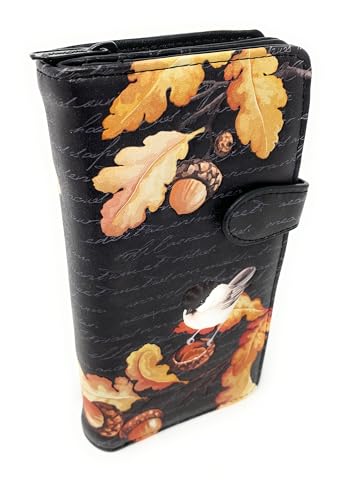 Shag Wear Acorn and Chickadee Large Wallet for Women and Teen Girls Vegan Faux Leather 7