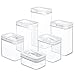 DuraHome FLiPLOCK Airtight Food Storage Containers 6 Piece Set - BPA Free Durable Clear Acrylic Container with Innovative Air Tight Handle Lid for Dry Goods Pantry Organization (Rectanlge)