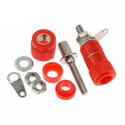 Conector de prueba de 4 mm con poste de unión M4 duradero para panel de laboratorio 6