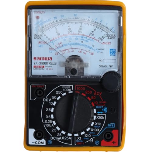 Image of 3600-TR Analogue Multimeter | AC /DC Voltage, DC Current, Resistance Tester | Portable Handheld Analog Meter for Electronics, DIY, Automotive & Professional Use