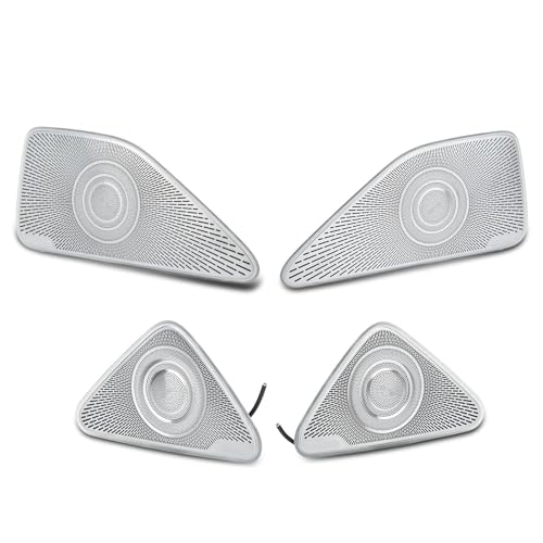 Itonash Kit de Cubiertas para Altavoces de Rango Medio de Puerta con Luz Ambiental LED de 64 Colores, Reemplazo de Cubiertas para Altavoces de Puerta para Clase S W223 2021 en Adelante,