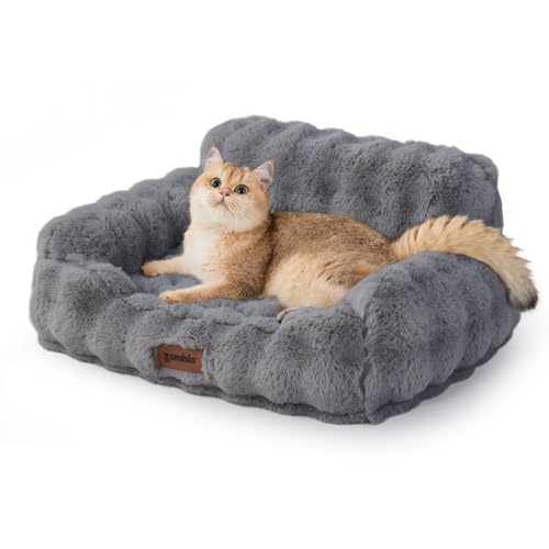 ZOMISIA Cat Couch Bed for Indoor Cats - Orthopedic Cat
