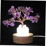 Lampe décorative - finition soignée et effet d'éclairage confortable, la petite veilleuse est délicate et unique, avec un design d'arbre en cristal, lampe veilleuse
