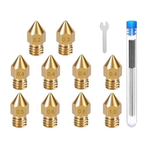 10 PCS Extrusora MK8 Kit de agulha de limpeza de bico compatível com CR10 Ender 3 V2 Anycubic Kobra