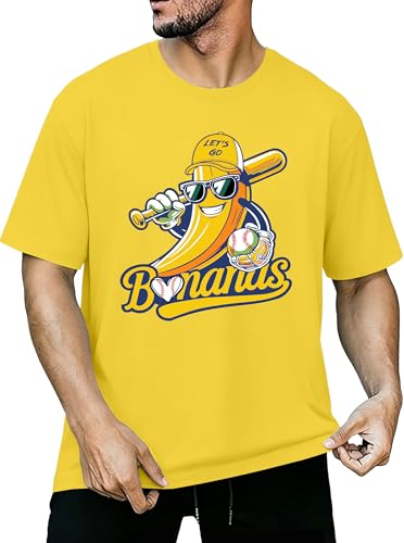 HQP Baseball Shirts for Men: Baseball Player T-Shirts Game Day Fan T-Shirt Ballgame Graphic Short Sleeve Casual Tee Tops