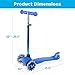 Best Choice Products Kids Mini Kick Scooter Toy w/Light-Up Wheels, Height Adjustable T-Bar, Foot Break - Blue