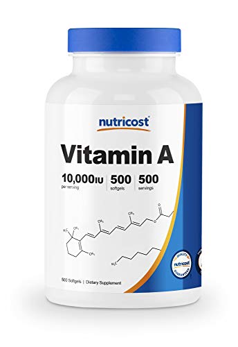 Nutricost Vitamin A 10,000 IU, 500 Softgel Capsules