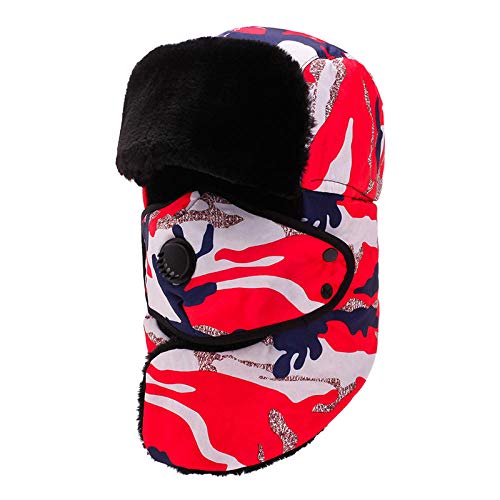 Chapka d'hiver de sport plein air camouflage chaud pour homme femme bonnet oreille cou