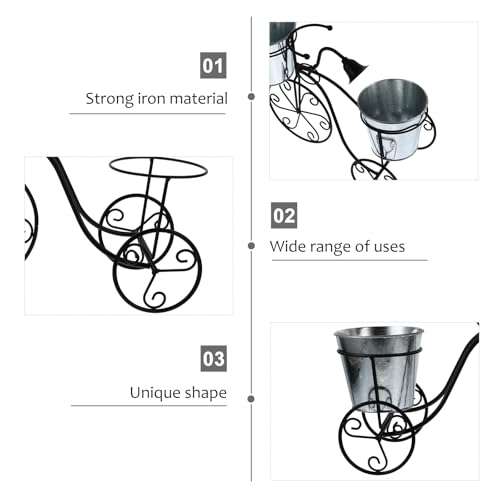 Support de Pot de Fleurs de Vélo Vintage, Support Polyvalent Plante - 8