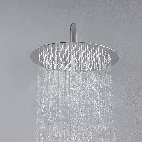 JOHO 304 Edelstahl Kopfbrause mit Anti-Kalk-Düsen, Regendusche...